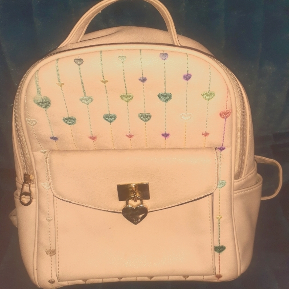 Mini leather backpack